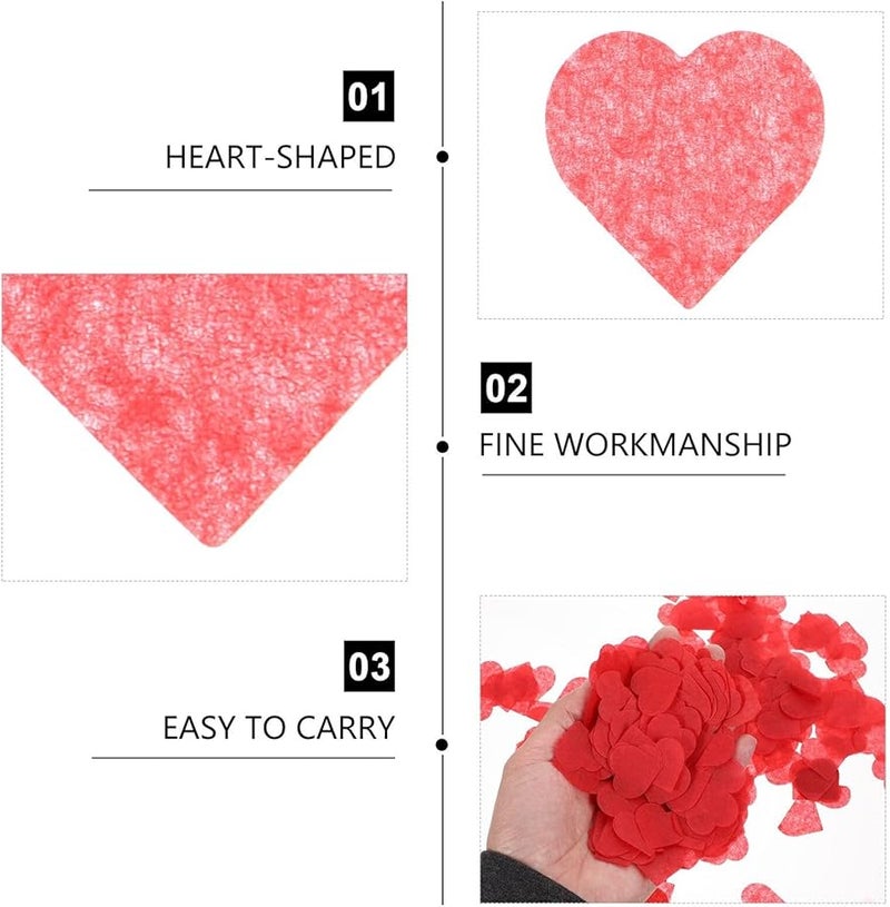 Red Heart Shaped Paper Confetti For Valentine Wedding Party Table Decoration - Image 3